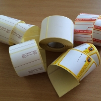 Thermal labels , Thermal transfer label (semi-gloss)